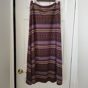 Double D Ranch Multicolor Patterned Maxi Skirt